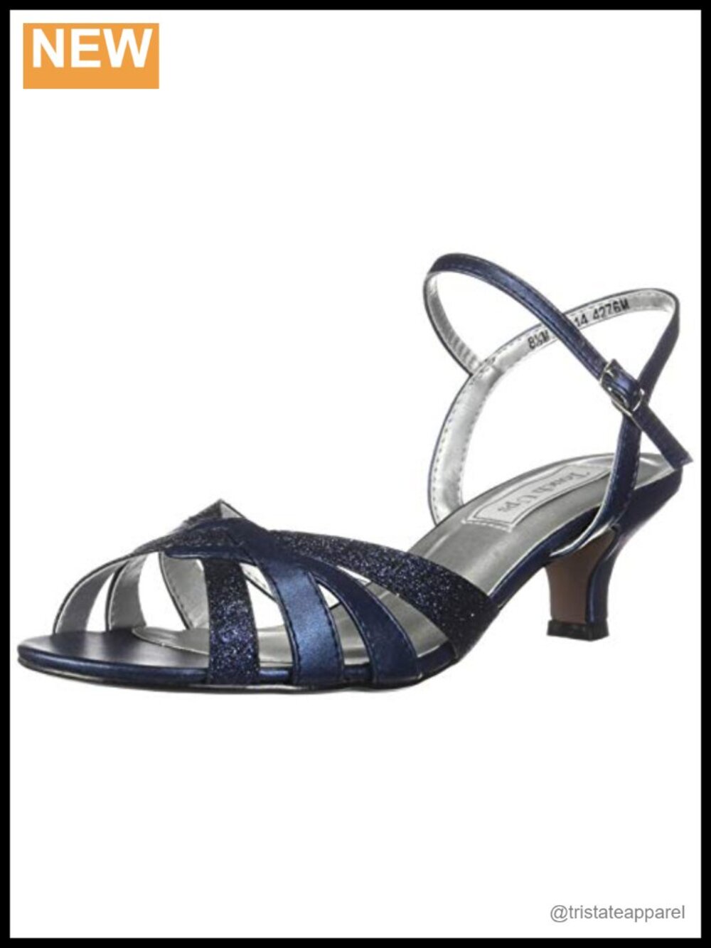 Touch Ups Women's Jane Heeled Sandal Faux Leather Slingback Open Toe Slip On